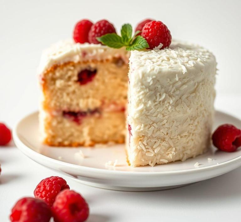 nigella lawson coconut and raspberry cake